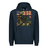 Navy Honor the brave 4th of july Premium Hoodie - CowGirlArtShop
