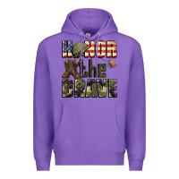 Purple Honor the brave 4th of july Premium Hoodie - CowGirlArtShop