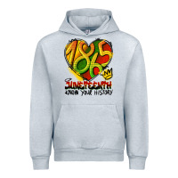 Heather Grey juneteenth 1865 graffiti Urban Hoodie - HRA Design Shop