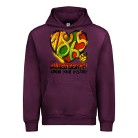 Mauve Wine juneteenth 1865 graffiti Urban Hoodie - HRA Design Shop
