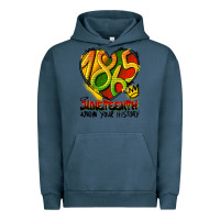 Pigment Midnight Navy juneteenth 1865 graffiti Urban Hoodie - HRA Design Shop