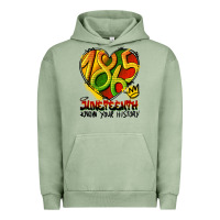 Pigment Oil Green juneteenth 1865 graffiti Urban Hoodie - HRA Design Shop