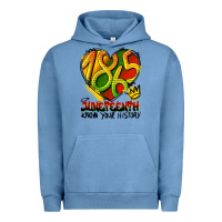 Pigment Pebble Blue juneteenth 1865 graffiti Urban Hoodie - HRA Design Shop