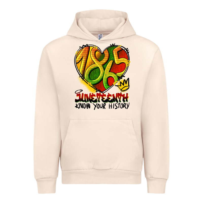 Juneteenth 1865 Graffiti Urban Hoodie by HRA Design Shop | Teevron