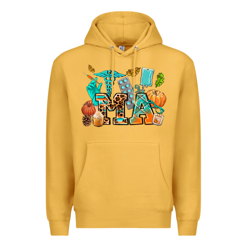 Fall And Nurse Elements Medical Assistant Premium Hoodie by AdoDesignShop | Teevron