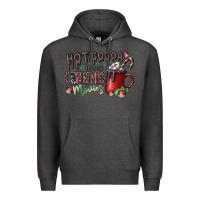 Charcoal Heather hot cocoa and christmas movies Premium Hoodie - CowhideDigitalArt