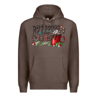Coffee hot cocoa and christmas movies Premium Hoodie - CowhideDigitalArt