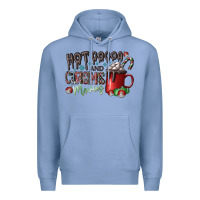 Colony Blue hot cocoa and christmas movies Premium Hoodie - CowhideDigitalArt