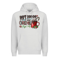 Dove Grey hot cocoa and christmas movies Premium Hoodie - CowhideDigitalArt
