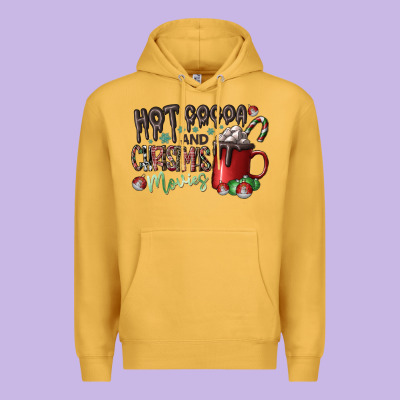 Hot Cocoa And Christmas Movies Premium Hoodie Designed By Cowhidedigitalart