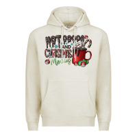 Oatmeal Heather hot cocoa and christmas movies Premium Hoodie - CowhideDigitalArt