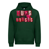 Forest Green hugs and kisses Urban Hoodie - FaDigitalArtStudio