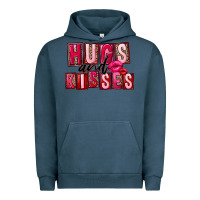 Pigment Midnight Navy hugs and kisses Urban Hoodie - FaDigitalArtStudio