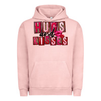 Pigment Salmon hugs and kisses Urban Hoodie - FaDigitalArtStudio