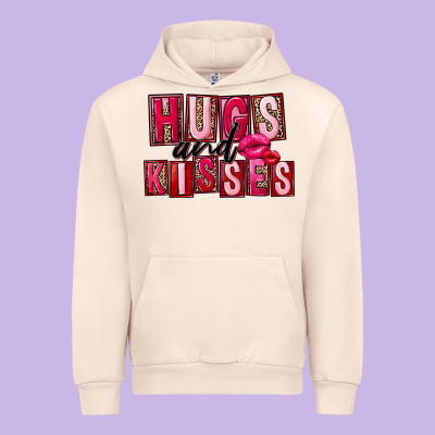 Hugs And Kisses Urban Hoodie Designed By Fadigitalartstudio