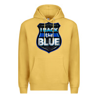 Antique Gold I back the blue 4th of July Premium Hoodie - CowGirlArtShop