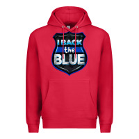 Cardinal I back the blue 4th of July Premium Hoodie - CowGirlArtShop