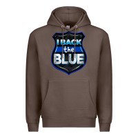 Coffee I back the blue 4th of July Premium Hoodie - CowGirlArtShop