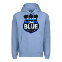 Colony Blue I back the blue 4th of July Premium Hoodie - CowGirlArtShop