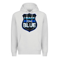 Dove Grey I back the blue 4th of July Premium Hoodie - CowGirlArtShop
