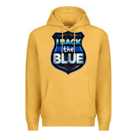 Mustard I back the blue 4th of July Premium Hoodie - CowGirlArtShop