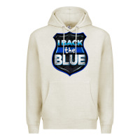 Oatmeal Heather I back the blue 4th of July Premium Hoodie - CowGirlArtShop