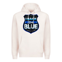 Pale Pink I back the blue 4th of July Premium Hoodie - CowGirlArtShop