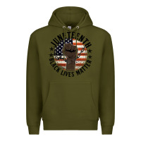 Army Green black lives matter Premium Hoodie - HRA Design Shop