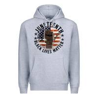 Heather Grey black lives matter Premium Hoodie - HRA Design Shop