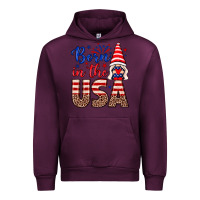 Mauve Wine Born in the USA gnome Urban Hoodie - Neo Western