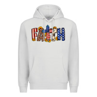 Dove Grey Faith USA flag sunflower Premium Hoodie - Neo Western