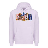 Lilac Faith USA flag sunflower Premium Hoodie - Neo Western