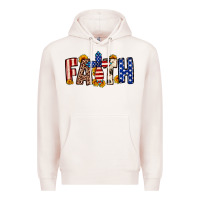 Pale Pink Faith USA flag sunflower Premium Hoodie - Neo Western