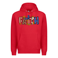 Red Faith USA flag sunflower Premium Hoodie - Neo Western