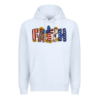 White Faith USA flag sunflower Premium Hoodie - Neo Western