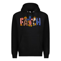 Black Faith USA flag sunflower Premium Hoodie - Neo Western