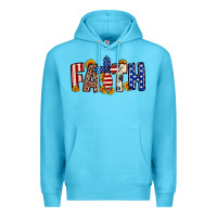 Ocean Blue Faith USA flag sunflower Premium Hoodie - Neo Western