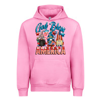 Fuchsia Pink God blessed America gnomes 4th of July Urban Hoodie - CowGirlArtShop