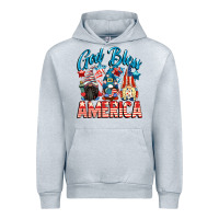 Heather Grey God blessed America gnomes 4th of July Urban Hoodie - CowGirlArtShop
