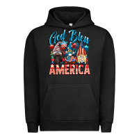 Pigment Black God blessed America gnomes 4th of July Urban Hoodie - CowGirlArtShop