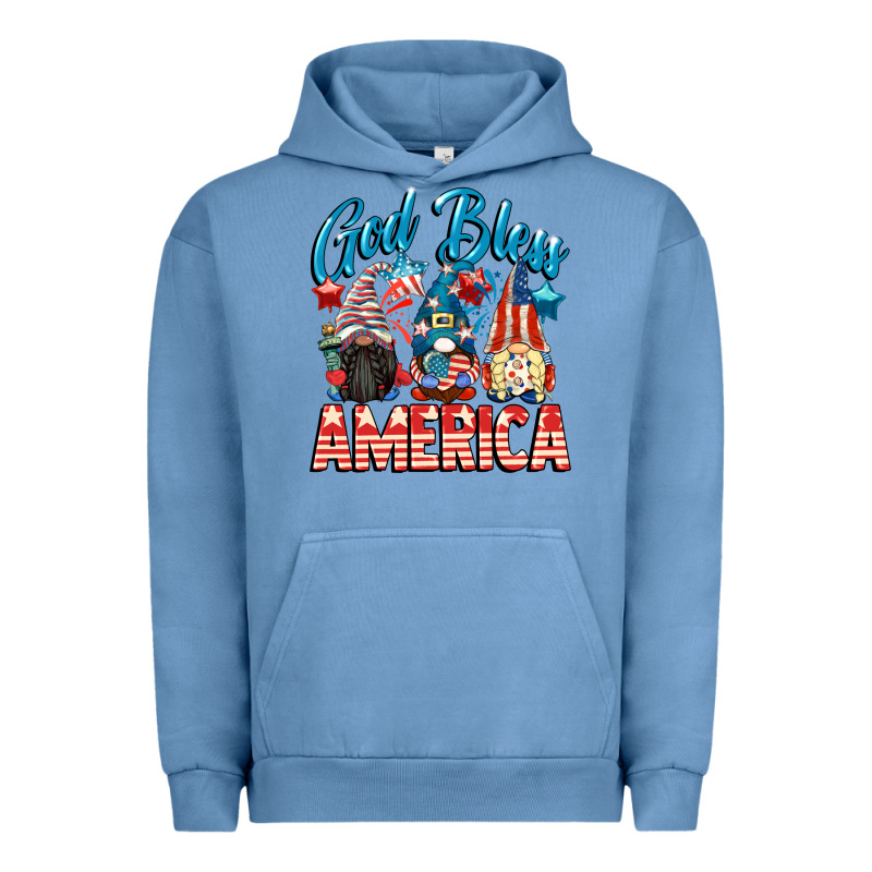 God Blessed America Gnomes 4th Of July Urban Hoodie by CowGirlArtShop | Teevron