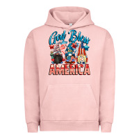 Pigment Salmon God blessed America gnomes 4th of July Urban Hoodie - CowGirlArtShop