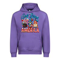 Tulip God blessed America gnomes 4th of July Urban Hoodie - CowGirlArtShop