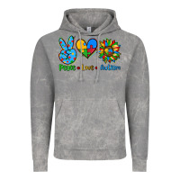 Cloud Rock peace love autism Vintage Hoodie - AdoDesignShop