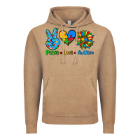 Vintage Coffee peace love autism Vintage Hoodie - AdoDesignShop