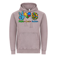 Vintage Zinc peace love autism Vintage Hoodie - AdoDesignShop
