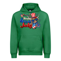 Emerald Happy 4th of July cow Urban Hoodie - CowGirlArtShop