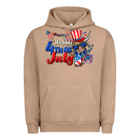 Pigment Burro Happy 4th of July cow Urban Hoodie - CowGirlArtShop
