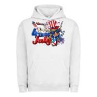 Pigment Lunar Rock Happy 4th of July cow Urban Hoodie - CowGirlArtShop