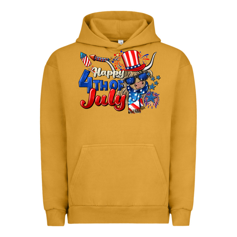 Happy 4th Of July Cow Urban Hoodie by CowGirlArtShop | Teevron